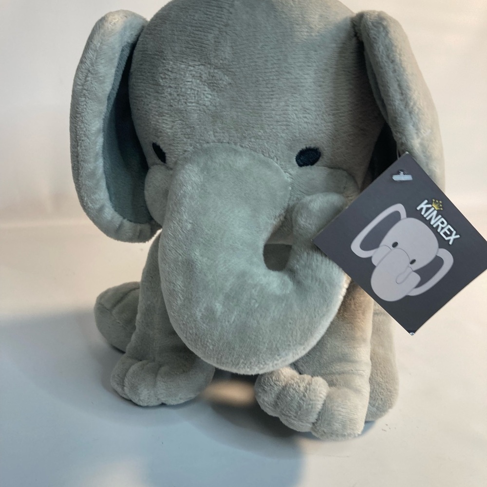 Kinrex gray elephant 9” plush